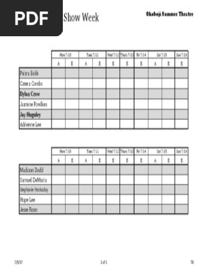 Sign in Sheet