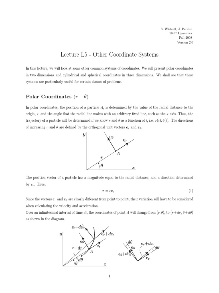 Mit16 07f09 Lec05 Pdf Pdf Euclidean Vector Acceleration