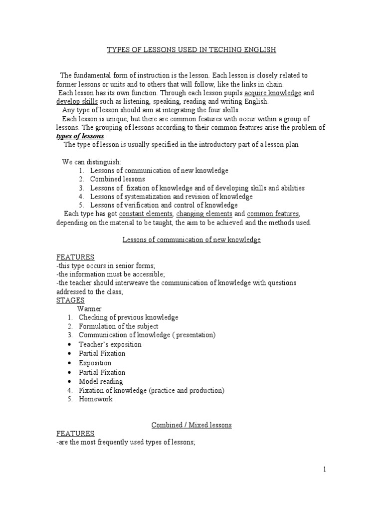 Types of class assignments image