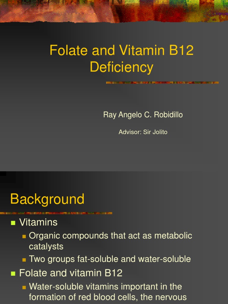 1 Vit B12 Deficiency Vitamin B12 Anemia