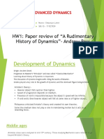 Mec 568: Advanced Dynamics: HW1: Paper Review of "A Rudimentary History of Dynamics"-Andrew Ross