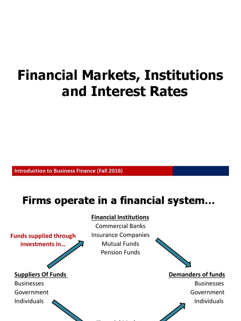 Overview of Financial Markets and Institutions | PDF | Financial ...