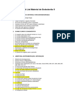 Checklist Material Endodontia II