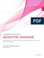 Monitor Signage: Owner'S Manual