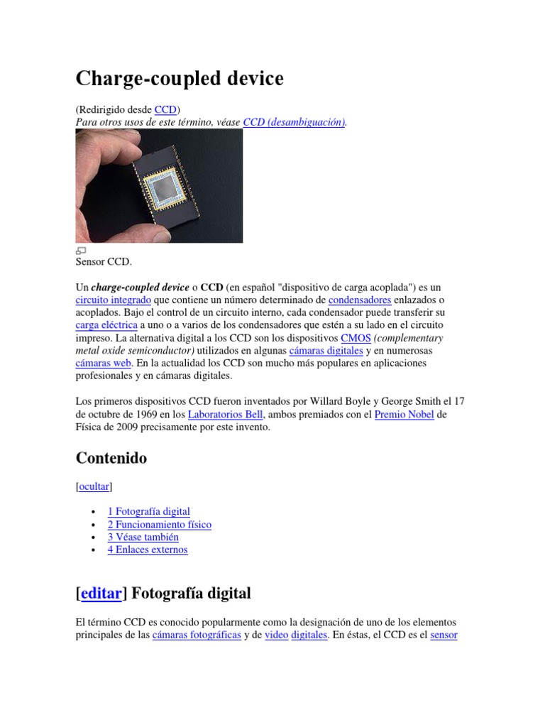 Una introducción al sensor CCD: su historia, funcionamiento y ...