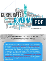 Role of Board in Corporate Governance
