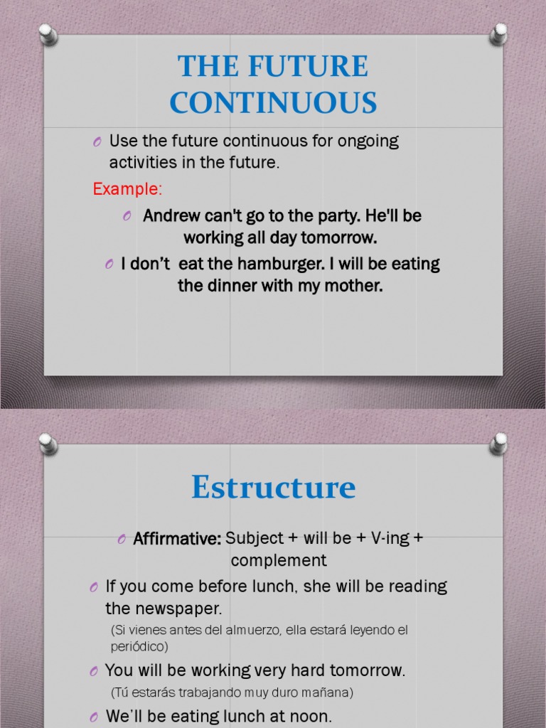 Future Continuous and Perfect Tenses Guide | PDF | Language Arts ...