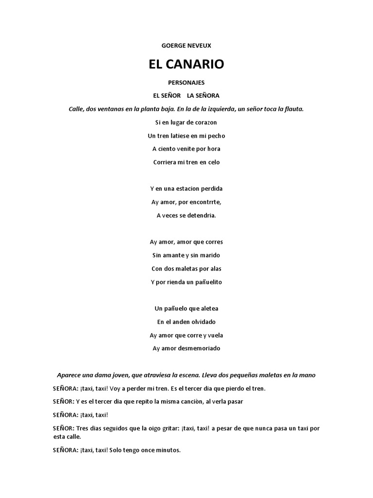 El Canario | PDF | Amor | Ocio