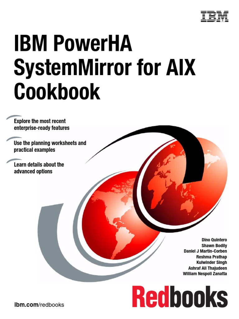 Ibm Powerha Systemmirror For Aix Cookbook: Front Cover | PDF | Computer ...
