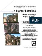Fire Investigation Summary 4-1998