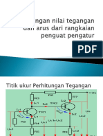 Perhitungan Nilai Tegangan Dan Arus Dari Rangkaian Penguat