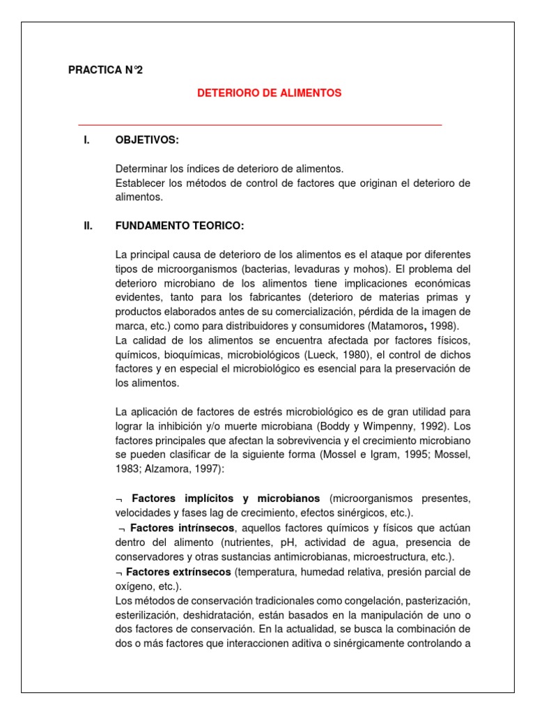 Deterioro microbiano en alimentos | PDF | Carne | Microbiología