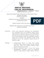 Permen Kemenristekdikti Nomor 46 Tahun 2017 Tahun 2017 (Kemenristekdikti No