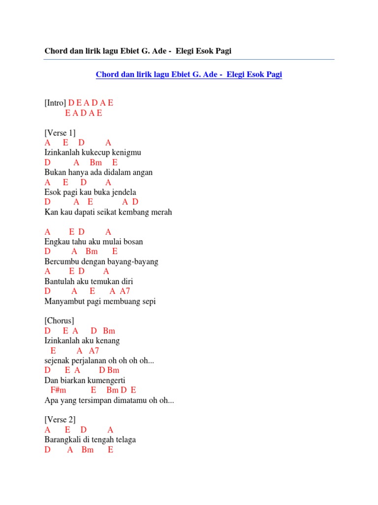 Chord Kisah Kasih Di Sekolah Chordtela Tebak Gambar