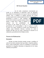 Proceso elaboración texto escrito