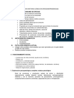 Datos a Recopilar en Historia Clínica en Drogodependencias