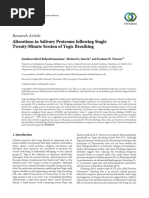 Research Article: Alterations in Salivary Proteome Following Single Twenty-Minute Session of Yogic Breathing