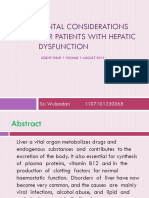 DENTAL CONSIDERATIONS FOR PATIENTS WITH HEPATIC DYSFUNCTION