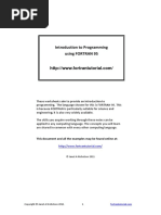 Introduction To Programming Using FORTRAN 95: This Document and All The Examples May Be Found Online at