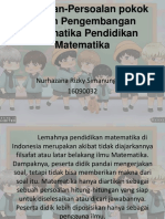 Persoalan-Persoalan Pokok Dalam Pengembangan Matematika Pendidikan Matematika