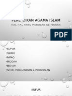 Hal-Hal Yang Merusak Keimanan