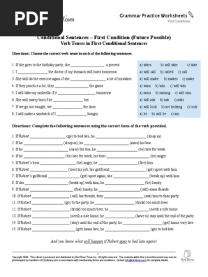conditional handouts p1 3 esl library pdf pdf e books syntax