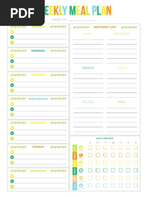 Weekly Meal Plan