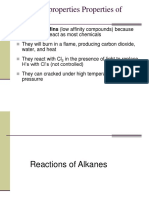 Chemical Properties Properties of Alkanes