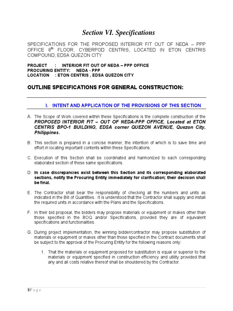 General Construction Specifications Final PDF | PDF | Pipe (Fluid ...