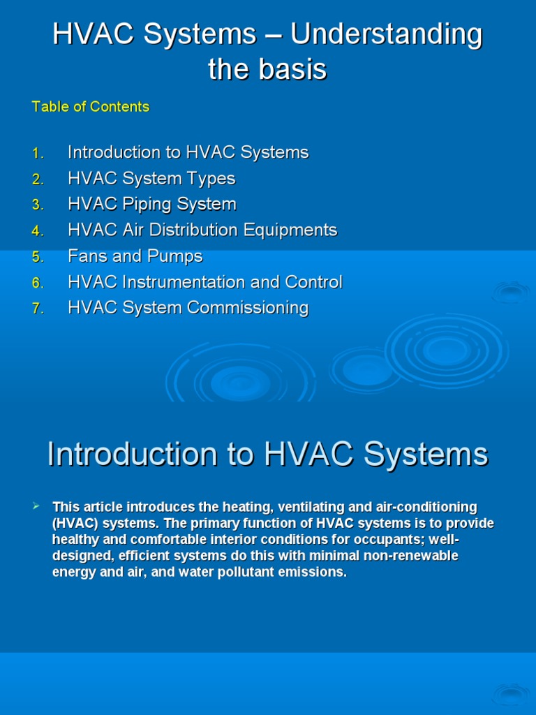 HVAC Basics PDF Hvac Duct (Flow)