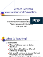 Assessment Evaluation Straight