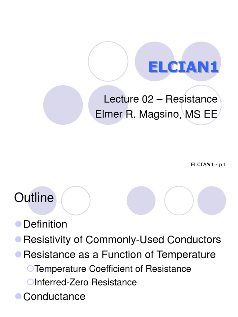 Electrical Resistance and Conductance | PDF | Electrical Resistivity ...