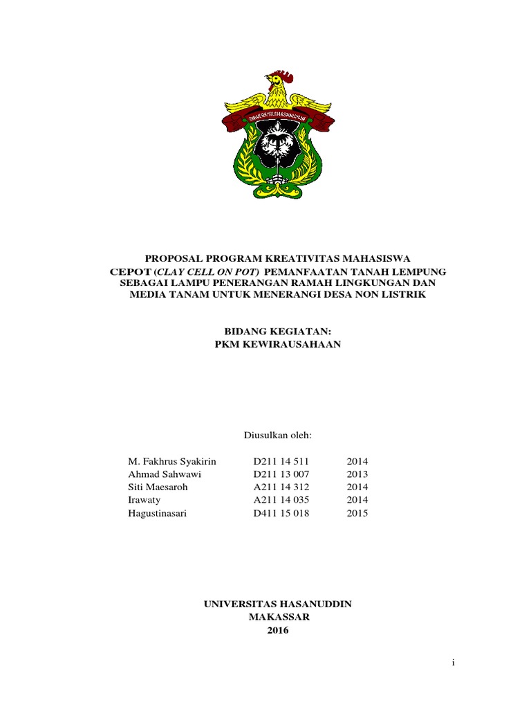 Proposal PKM Kewirausahaan Cepot | PDF | Bisnis | Pengelolaan Keuangan ...
