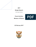 Gordhan presents 2017 Budget Speech