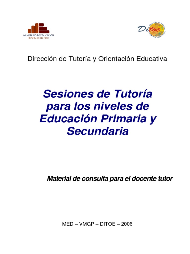 Sesiones de Tutoria PDF | PDF | Crecimiento personal y profesional ...