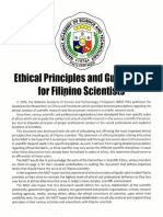 NAST Ethical Principles and Guidelines for Filipino Scientists