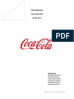 CSR Assignment Coca-Cola India Group No:4