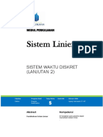 Modul 5 Sistem Linier (Sistem Waktu Diskret Lanjutan 2)