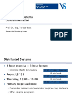 Distributed Systems: General Information