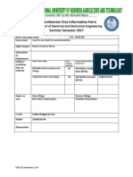 Comprehensive Viva Information Form