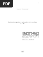 Esquizofrenia e Religiosidade- A Manifestação Do Delírio Na Avaliação Psicológica