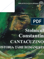 Cantacuzino C-Tin - Istoria Tarii Romanesti (Aprecieri) PDF