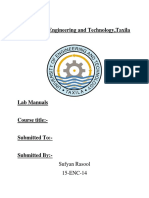 University of Engineering and Technology, Taxila: Sufyan Rasool 15-ENC-14