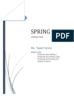 Spring 2017 Course Files for Ms. Tajalli Fatima