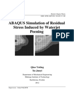 ABAQUS Simulation of Residual Stress Induced by Waterjet Peening