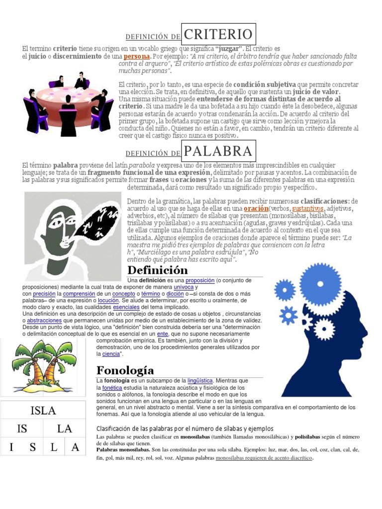 Definición y Significado de Criterio | PDF | Palabra | Definición