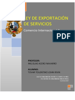 Ley de Exportación de Servicios