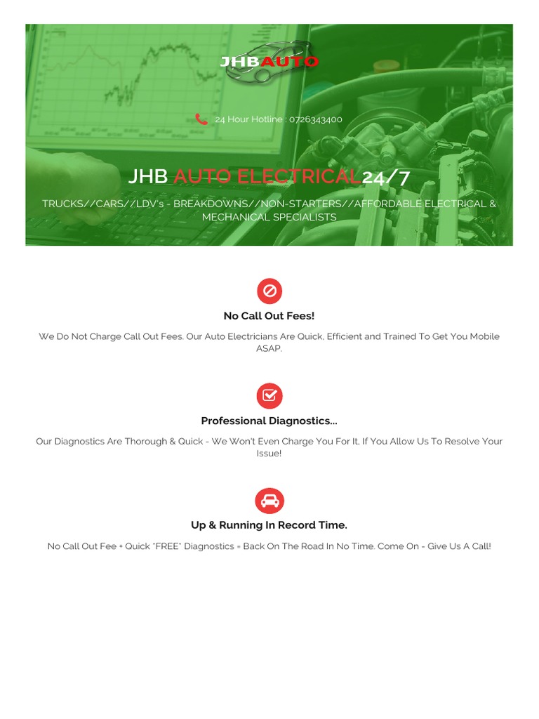 Johannesburg Auto Electrical PDF Johannesburg Electrician
