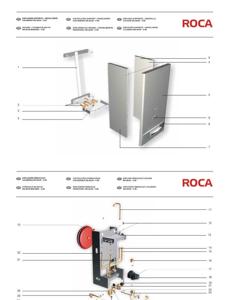 repuestos caldera roca RS 2020 version 00.pdf Explosión Electrodoméstico