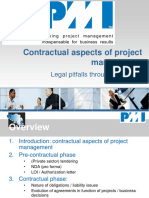 Contractual Aspects of Project Management: Legal Pitfalls Throughout The Life of A Contract